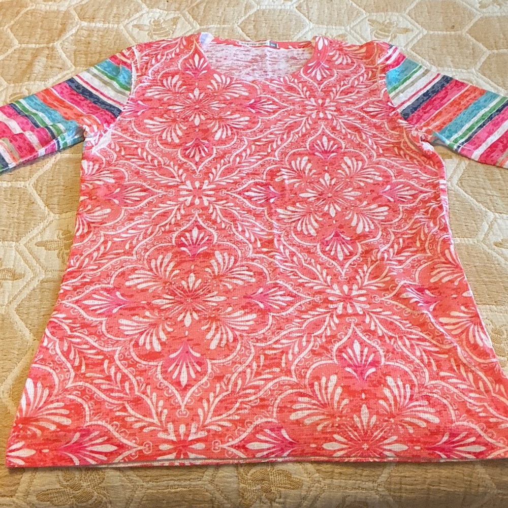 SUNDANCE CATALOG/ WHIMSY ROSE TEE/ SIZE MEDIUM
